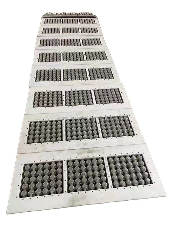 2000 stuks/uur roterende automatische eiertray productielijn die gerecycled papierpulp gebruikt om verschillende soorten eierdozen en -trays te maken, PLC-gestuurd