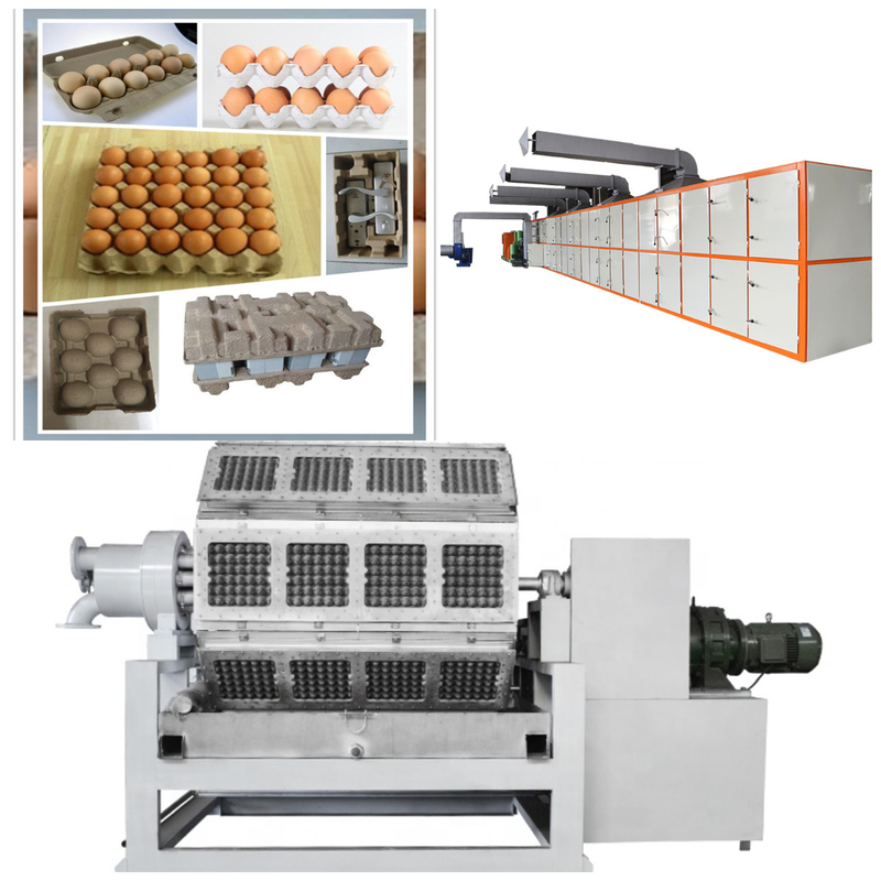 Op maat gemaakte roterende eierenbakmachine voor het gieten van papierpulp 150-450 kg/uur