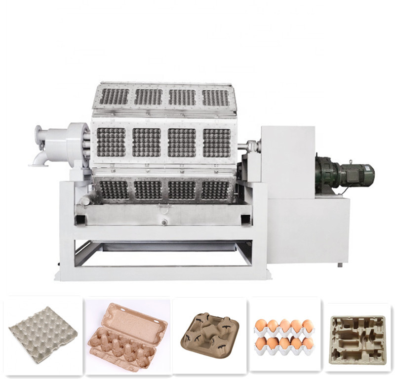 Op maat gemaakte roterende eierenbakmachine voor het gieten van papierpulp 150-450 kg/uur