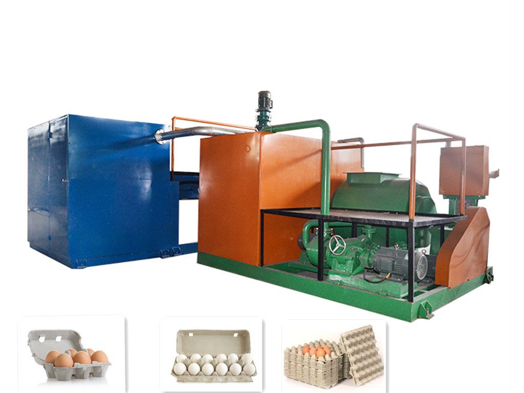 Gepersonaliseerde sjabloongrootte Elektriciteit Energiebron Papier Pulp Molding Egg Tray Machine