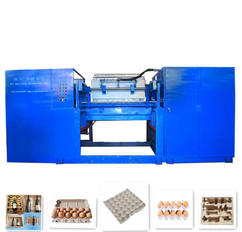 Op maat gemaakte roterende eierenbakmachine voor het gieten van papierpulp 150-450 kg/uur