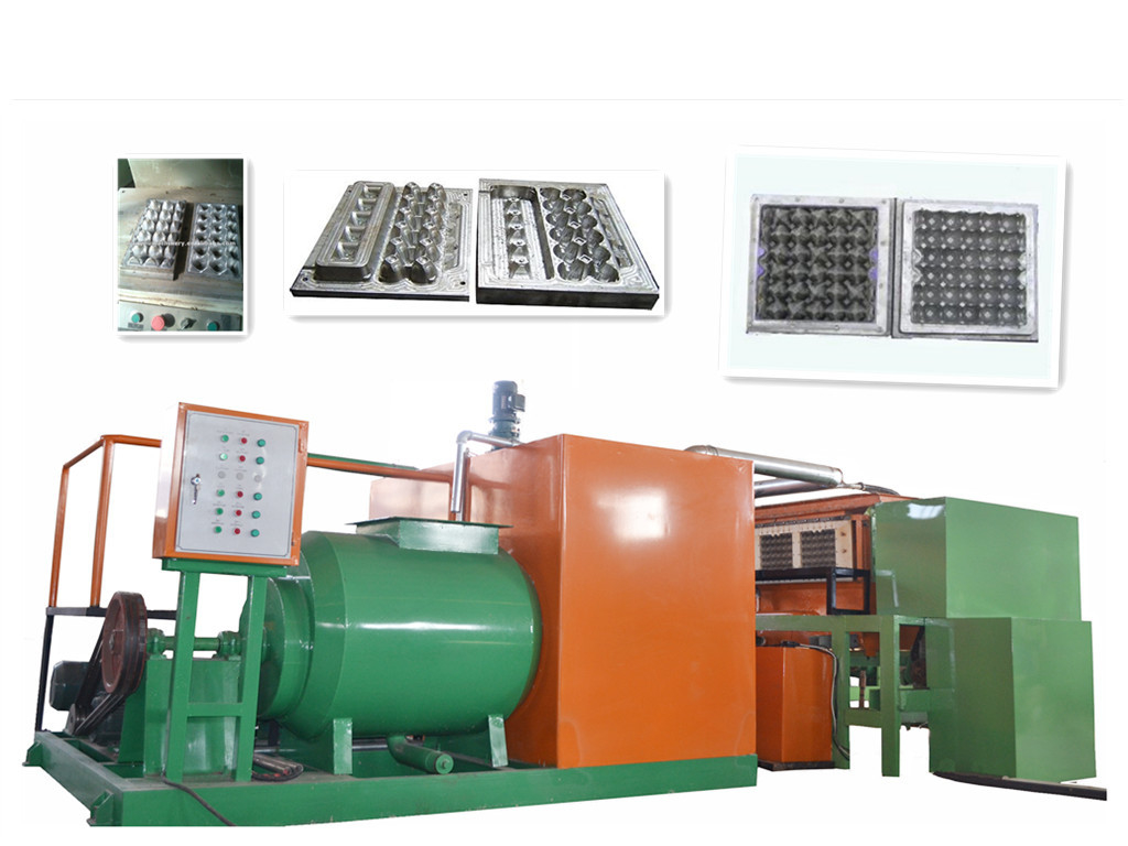Op maat gemaakte roterende eierenbakmachine voor het gieten van papierpulp 150-450 kg/uur