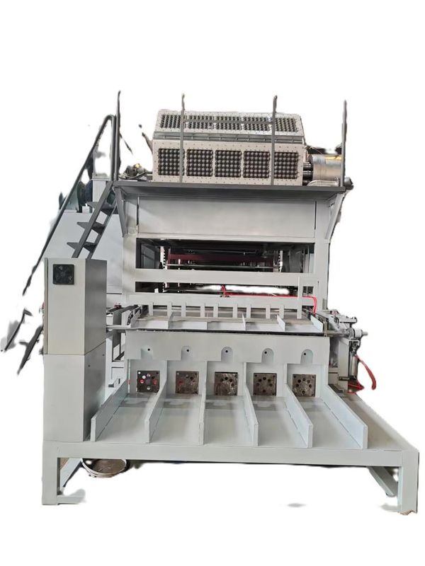 WANYOU Professionele Volautomatische Pulpvormmachine voor Eierdozen PLC-gestuurd Warmpersen 380V 25-50KW 5000 stuks/uur