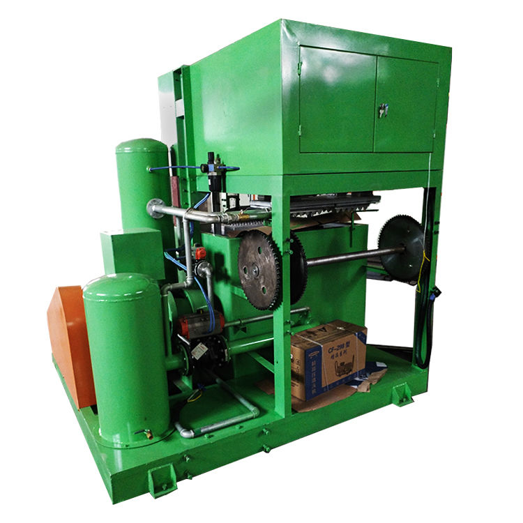Kleine Capaciteit Papierpulp Vormen Eierrek Machine Productielijn 700 stuks/u Aluminium Mallen