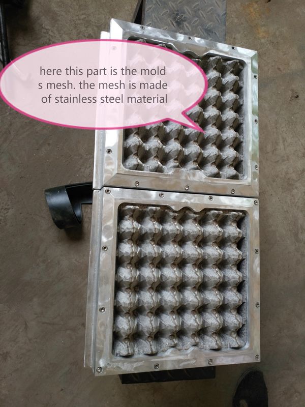 1000 stuks/uur 1300 stuks/uur Capaciteit Paper Egg Tray Machine Productie Lijn Op maat gemaakte Aluminium Vormvormende Vormen Voor Egg Tray / Carton Making Machine