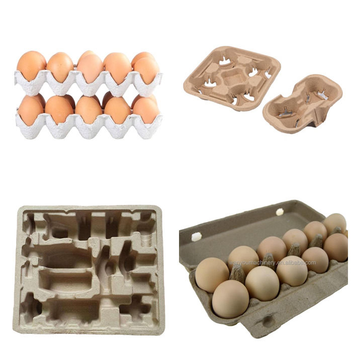 4 zijden Rotary Paper Egg Tray Machine PLC Control en Plastic Mould Material voor de productie van eieren