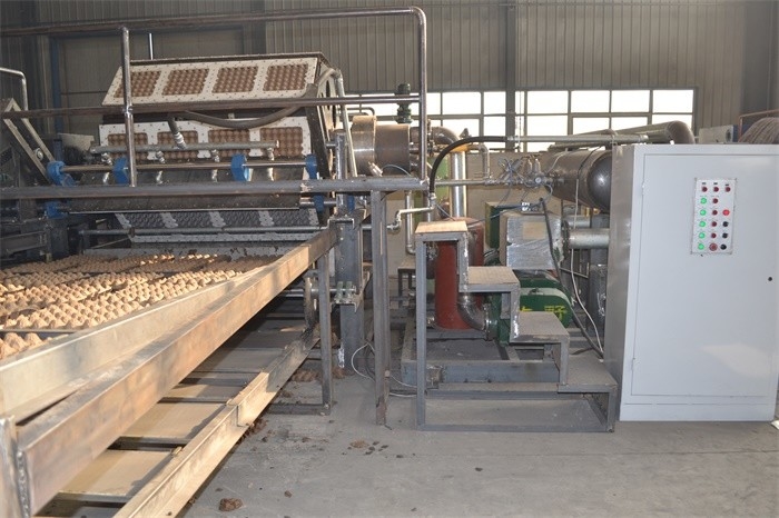 Rotary Paper Egg Tray Machine 4000pcs/H Orange And Green Pulp Molding Machine Met 4-Layer Metal Dryer Voor Papier Ei Carton / Tray Making Apple Tray Making