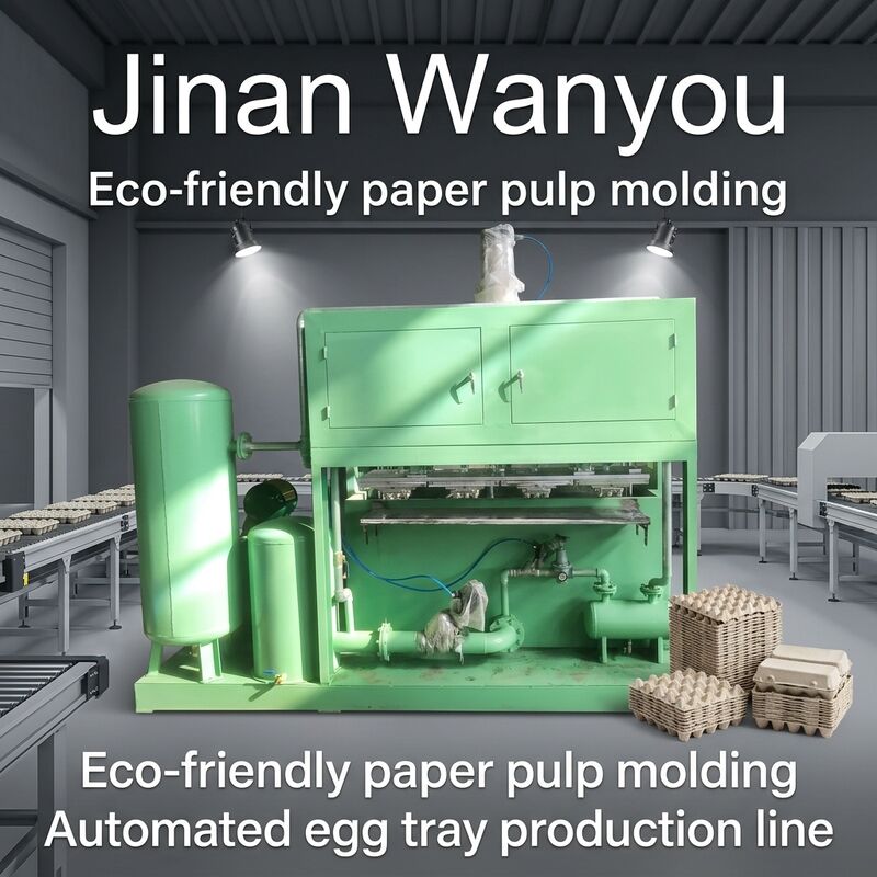 High Capacity 1500pcs Per Hour Eggs Tray Machine semi-automatische en automatische voor afvalpapier materiaal