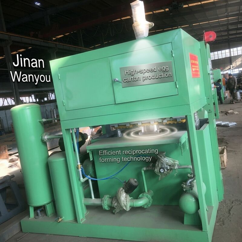 Automatic 40kw Small1000pcs Per Hour Paper Egg Tray Machine EggTray Production Line For Making Egg Trays Egg Cartons Shoes Trays Apple Trays PLC Controlled