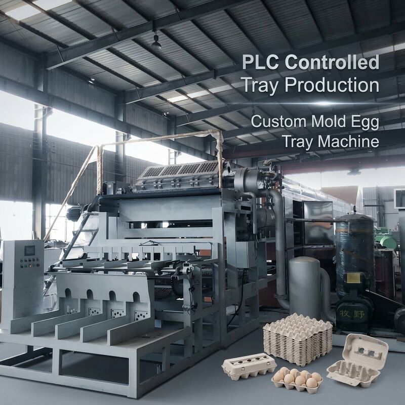 2000-3000PCS/H Rotary Egg Tray Machine Eco-vriendelijke Recycled Paper Egg Tray Productielijn. Compact en eenvoudig te bedienen.