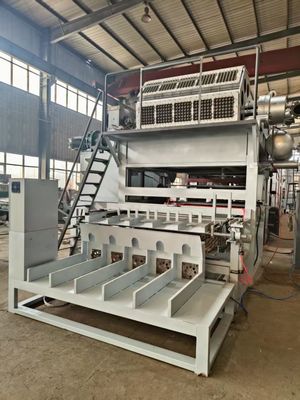 Volledig automatische 5000 stuks per uur Capaciteit 5*8 Vormen Rotary Forming Model Egg Tray Productielijn Papier Pulp Molding Machine