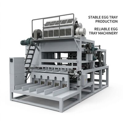 Productielijn voor eierenbakken met een hoge capaciteit, met complete pulperende, droge en stapelende systemen met een productie van 5000 papieren bakken per uur